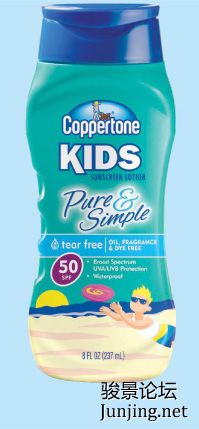 Coppertone KIDS pure & simple sunscreen lotion SPF50 8oz 237ml.jpg